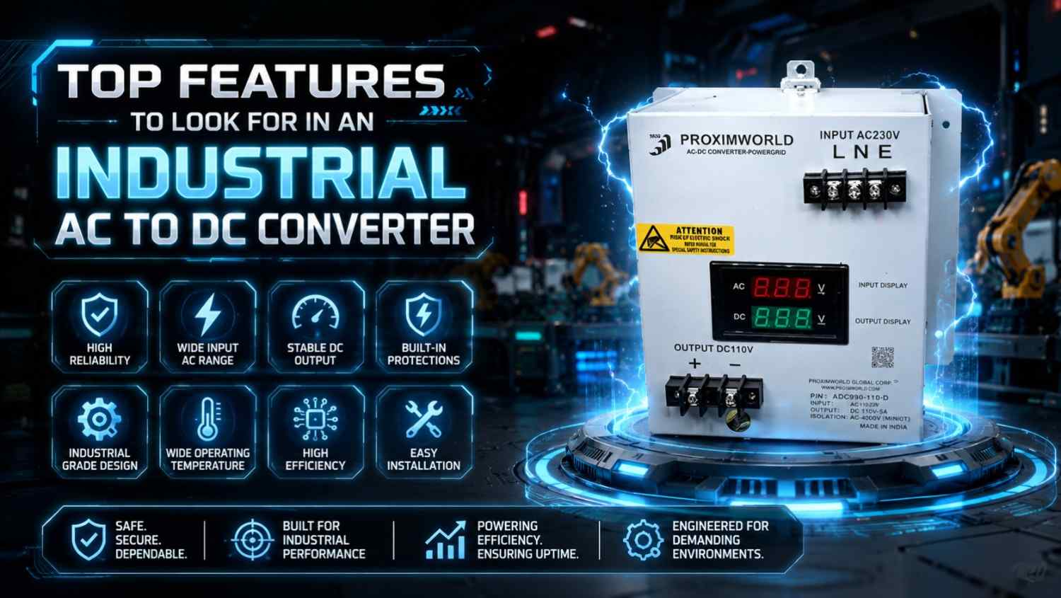 Top Features to Look for in an Industrial AC to DC Converter