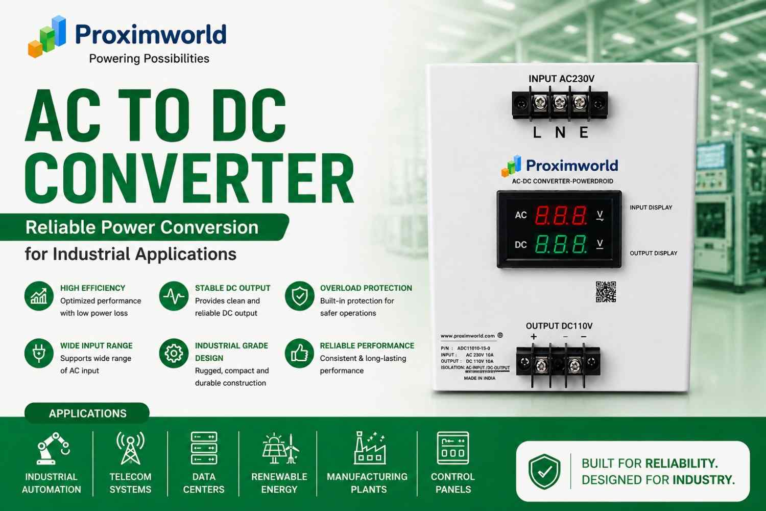 AC TO DC Converter Solutions for Industrial Applications