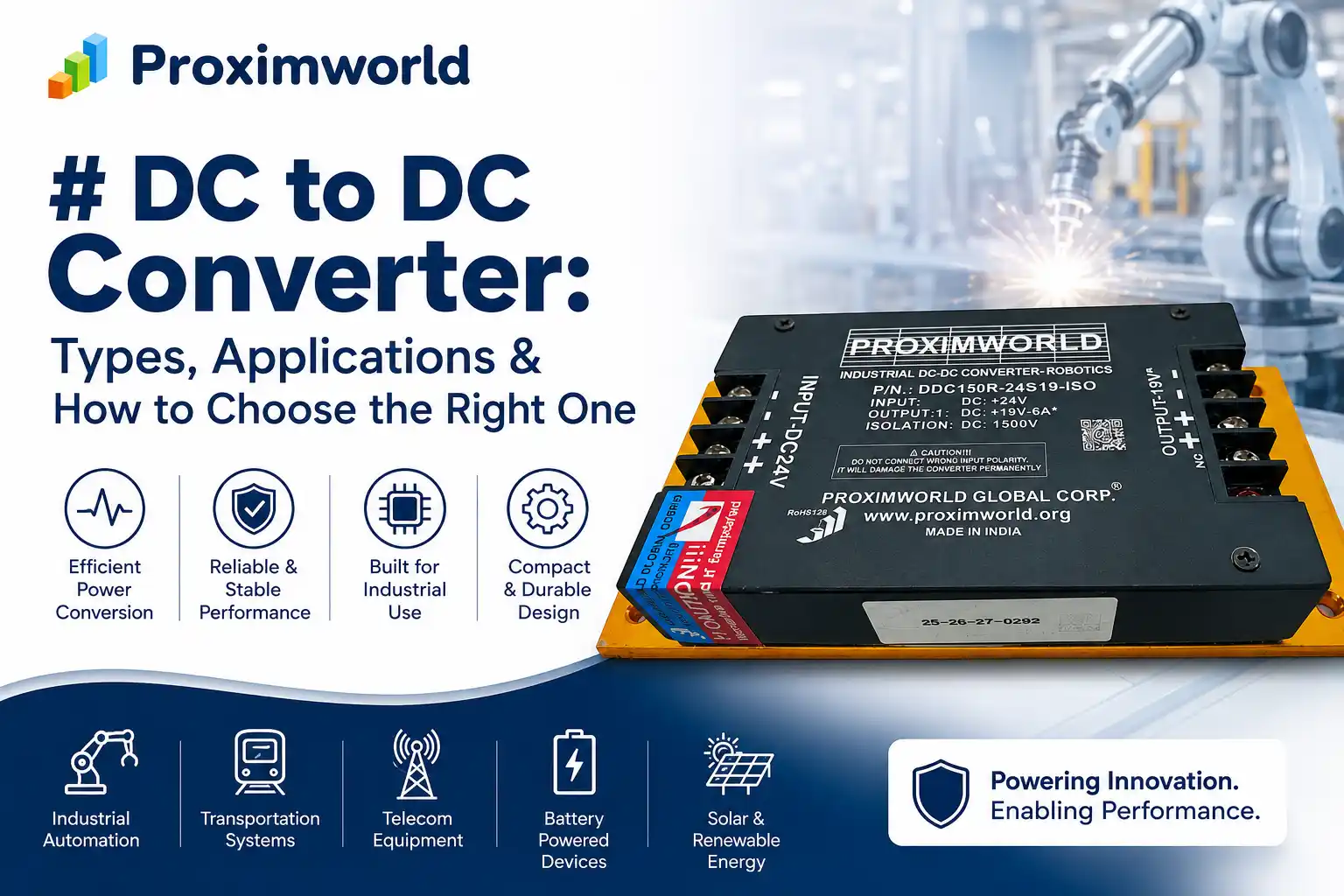 DC to DC Converter types applications and industrial selection guide