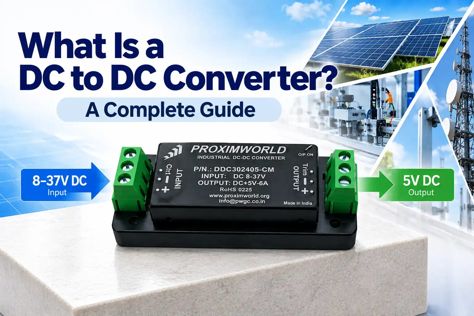 DC to DC converter complete guide showing power conversion technology